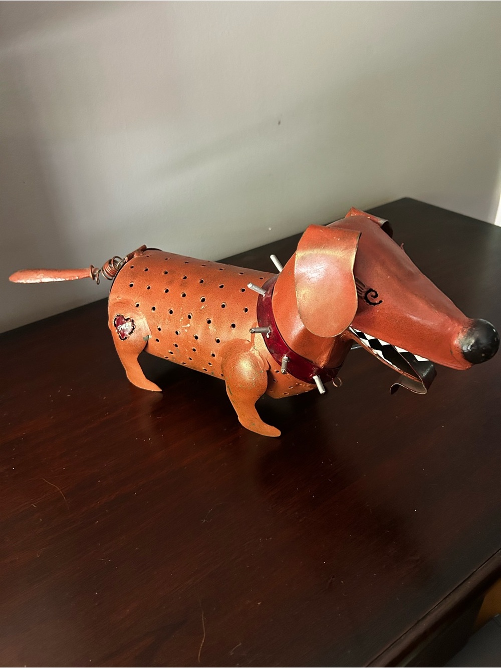 Vtg Metal Schatzi Dachshund By Blue Handwork’s Decorative Dog Accent
